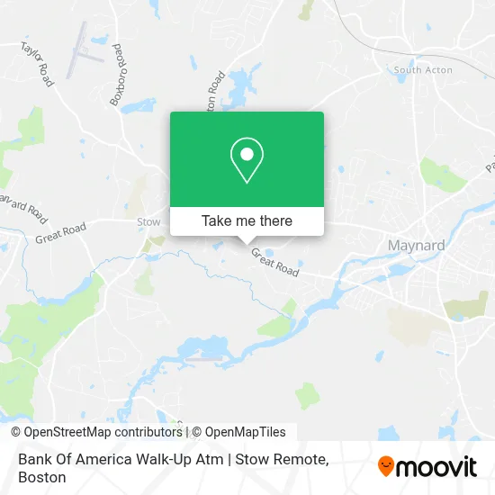 Bank Of America Walk-Up Atm | Stow Remote map