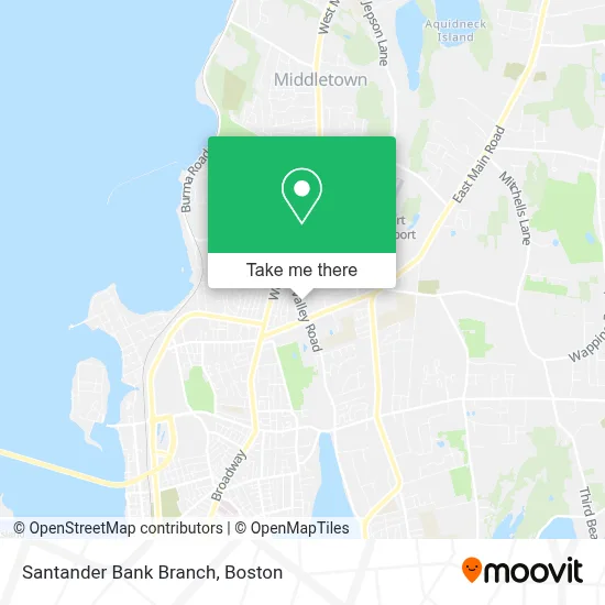 Santander Bank Branch map