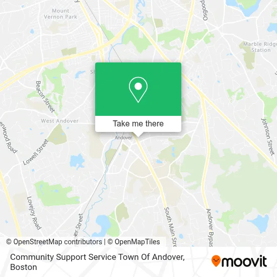 Community Support Service Town Of Andover map