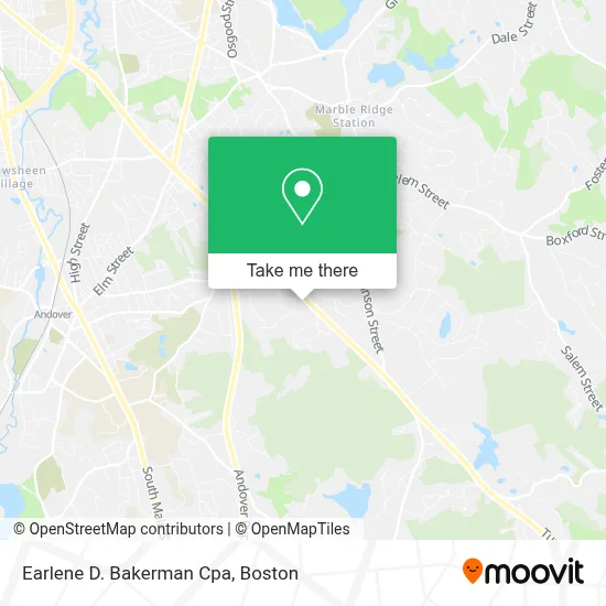 Earlene D. Bakerman Cpa map