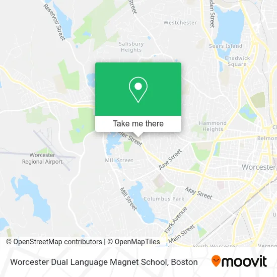 Worcester Dual Language Magnet School map