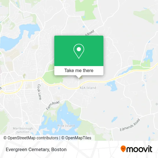 Evergreen Cemetary map