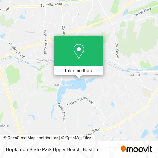 Hopkinton State Park Upper Beach map