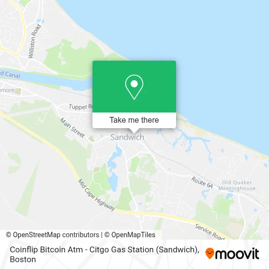 Coinflip Bitcoin Atm - Citgo Gas Station (Sandwich) map