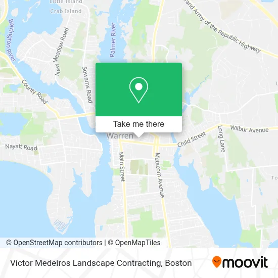 Victor Medeiros Landscape Contracting map