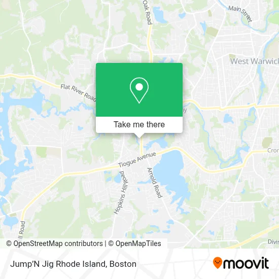 Jump’N Jig Rhode Island map
