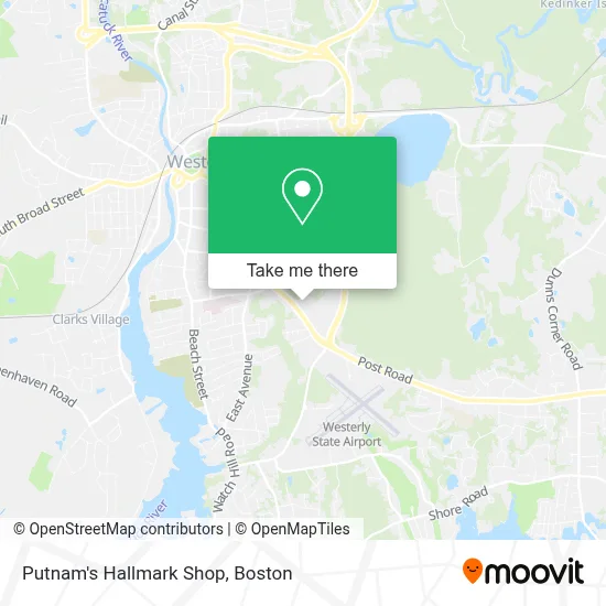 Putnam's Hallmark Shop map