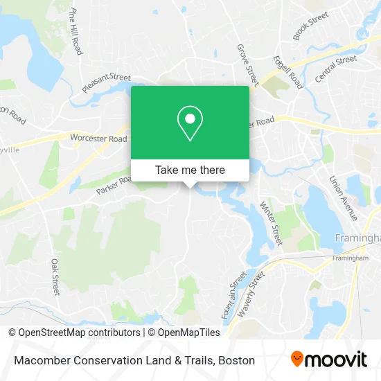 Macomber Conservation Land & Trails map