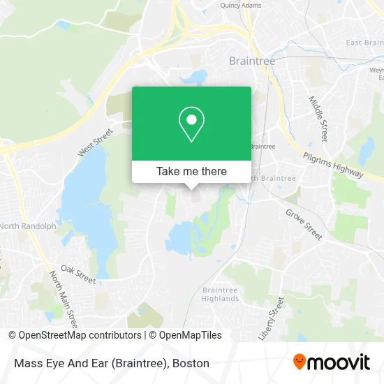 Mass Eye And Ear (Braintree) map