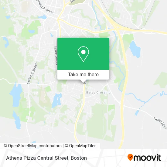 Athens Pizza Central Street map