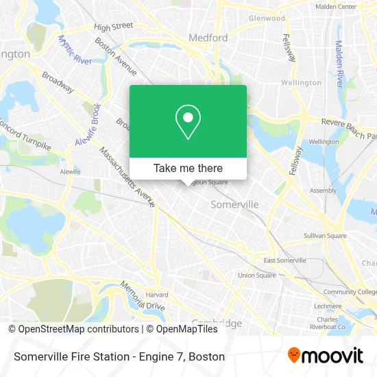 Somerville Fire Station - Engine 7 map
