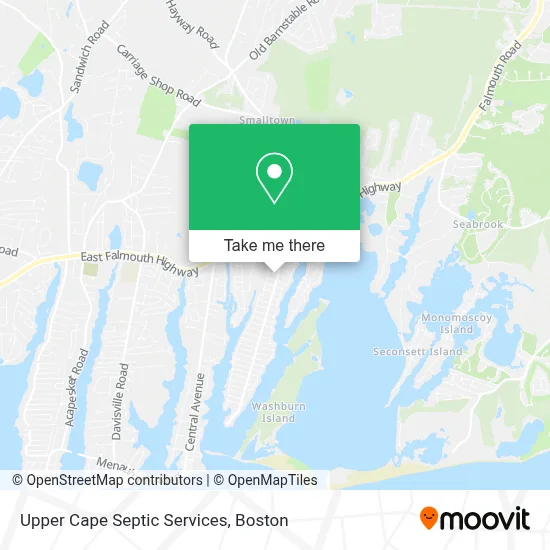 Upper Cape Septic Services map