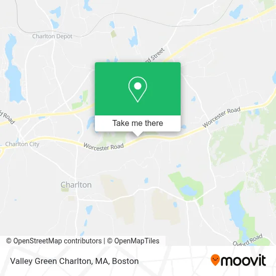 Valley Green Charlton, MA map