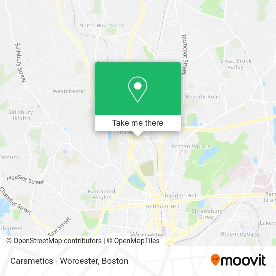 Carsmetics - Worcester map