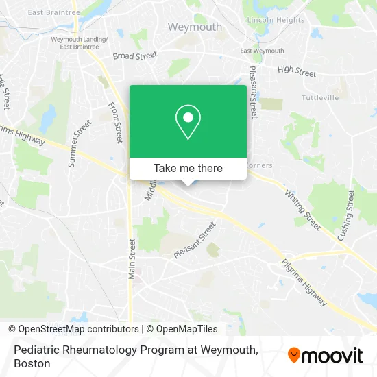 Pediatric Rheumatology Program at Weymouth map