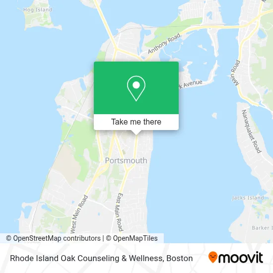 Rhode Island Oak Counseling & Wellness map