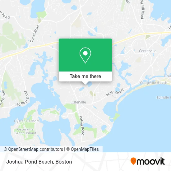 Joshua Pond Beach map