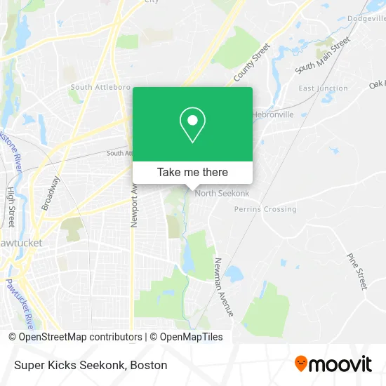 Super Kicks Seekonk map