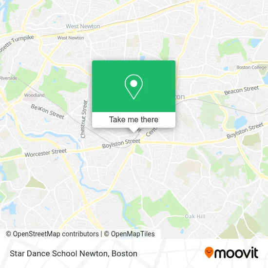 Star Dance School Newton map