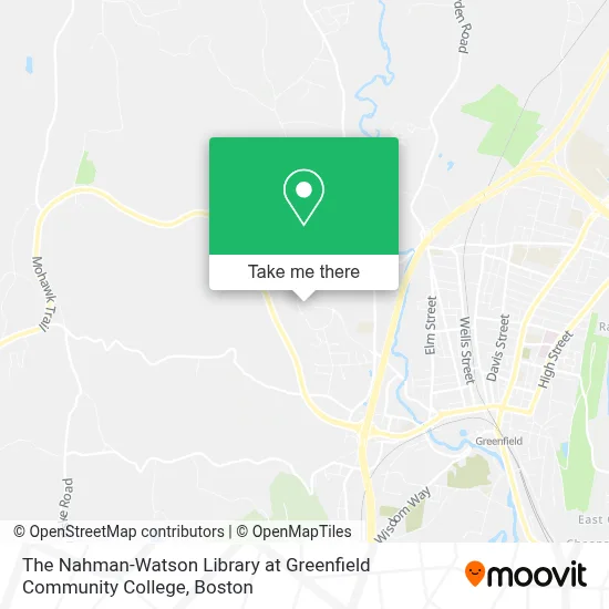 The Nahman-Watson Library at Greenfield Community College map