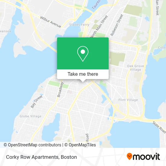 Corky Row Apartments map