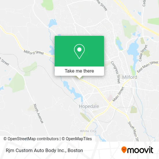 Rjm Custom Auto Body Inc. map