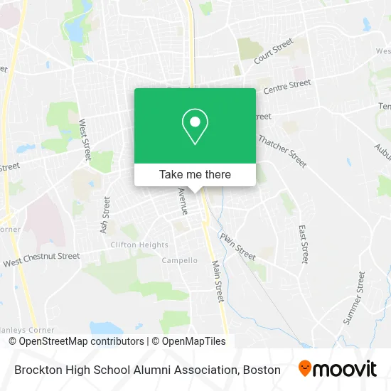 Brockton High School Alumni Association map