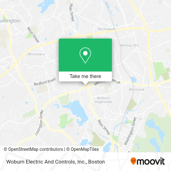 Woburn Electric And Controls, Inc. map