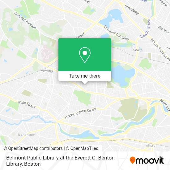 Belmont Public Library at the Everett C. Benton Library map