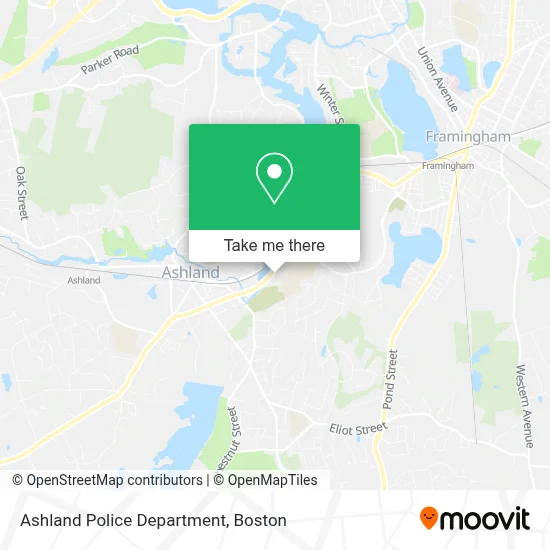 Ashland Police Department map