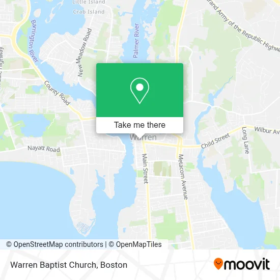 Warren Baptist Church map