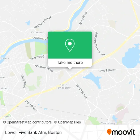 Lowell Five Bank Atm map