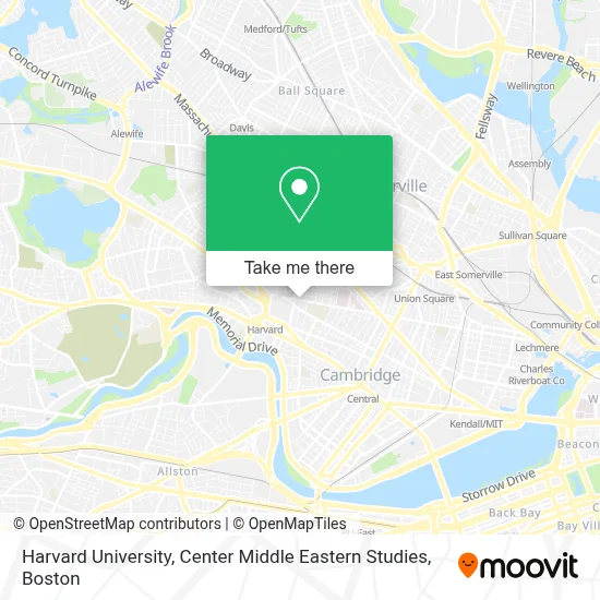Harvard University, Center Middle Eastern Studies map