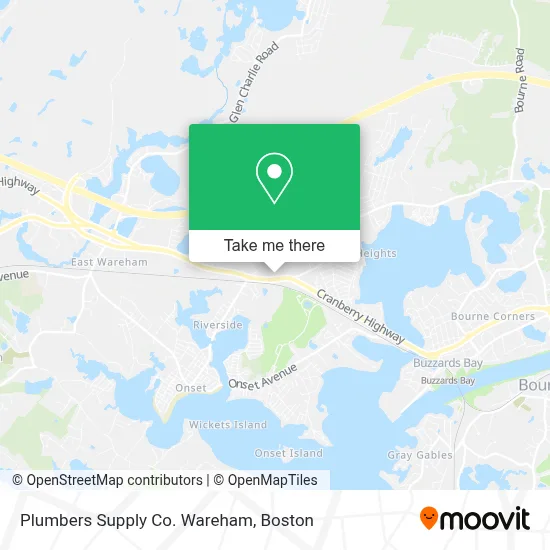 Plumbers Supply Co. Wareham map