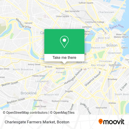 Charlesgate Farmers Market map
