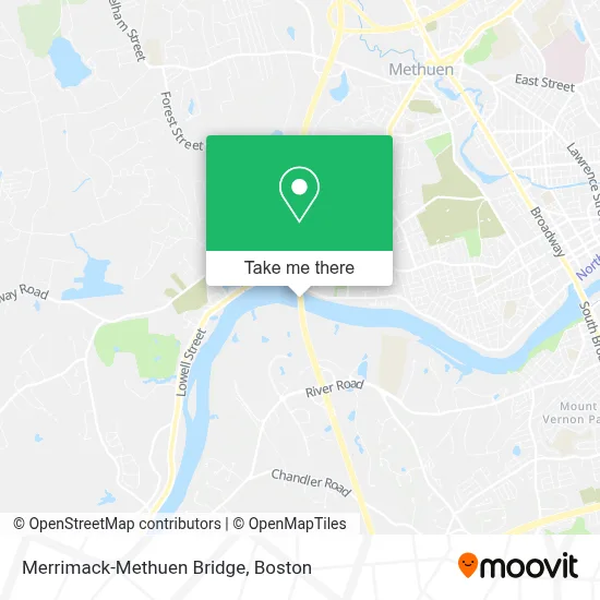 Merrimack-Methuen Bridge map