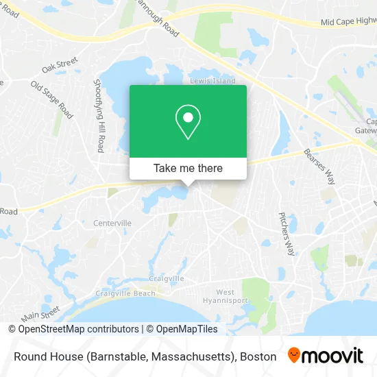 Round House (Barnstable, Massachusetts) map