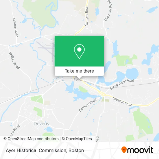 Ayer Historical Commission map