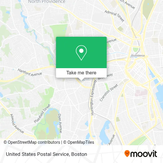 United States Postal Service map