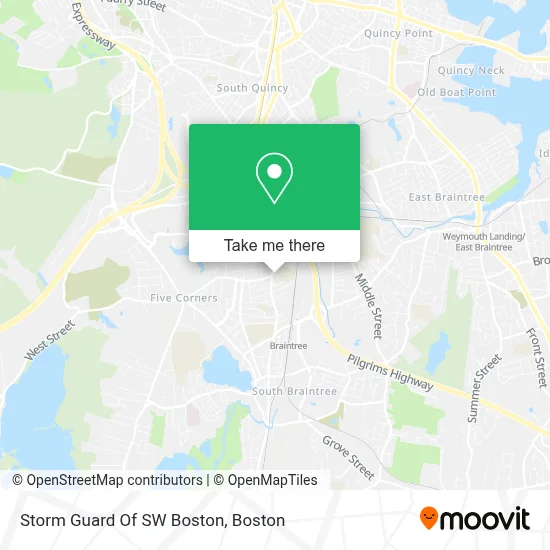 Storm Guard Of SW Boston map