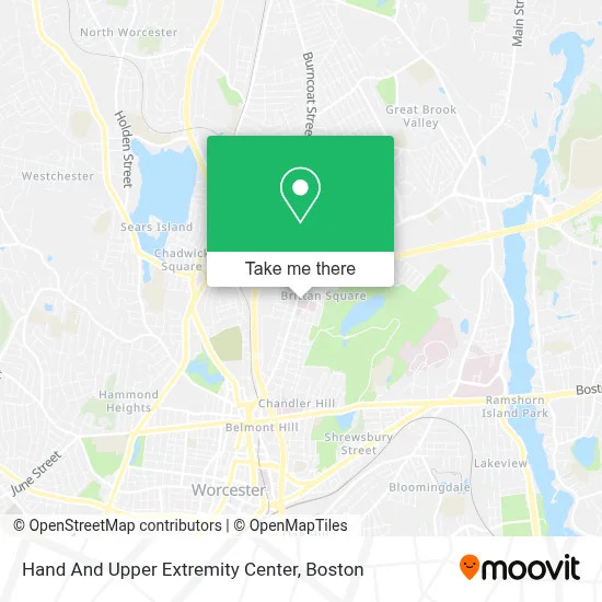 Hand And Upper Extremity Center map