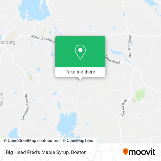 Big Head Fred's Maple Syrup map