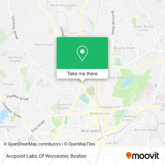 Arcpoint Labs Of Worcester map