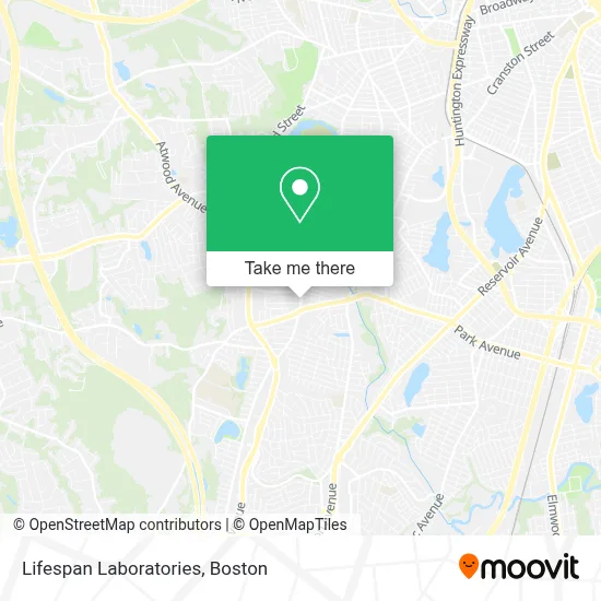 Lifespan Laboratories map