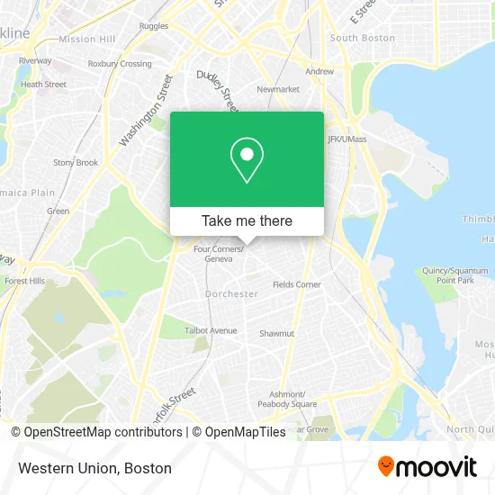 Western Union map