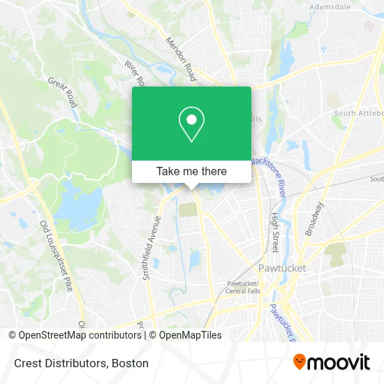 Crest Distributors map