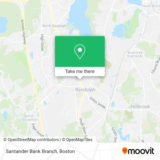 Santander Bank Branch map
