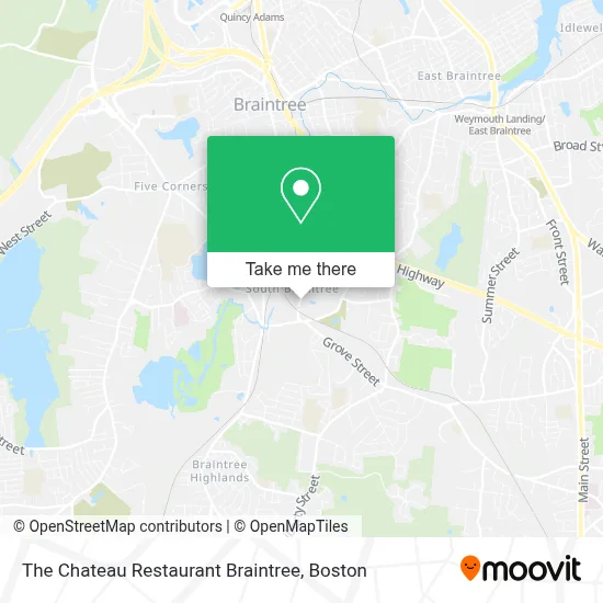 The Chateau Restaurant Braintree map