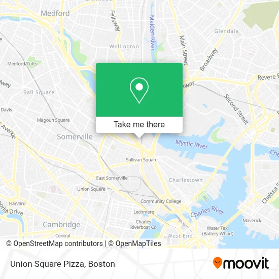 Union Square Pizza map