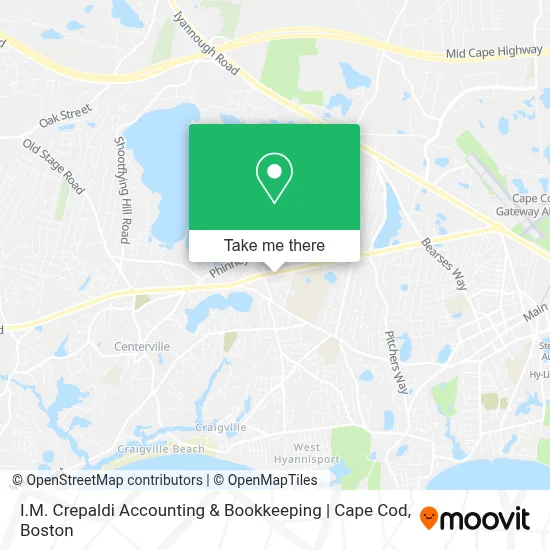 I.M. Crepaldi Accounting & Bookkeeping | Cape Cod map
